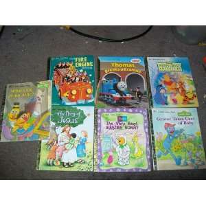  7 Book Lot Little Golden Books (whats up in the attic 