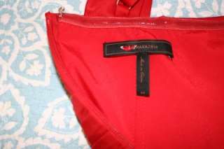 BCBG PALAIS ONE SHOULDER COCKTAIL DRESS TWIST In Red  