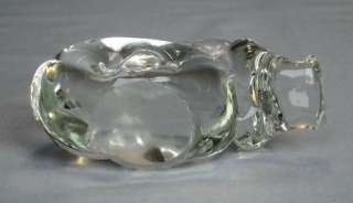 HAND PULL ART GLASS CRYSTAL PIG FIGURINE UNKNOWN MAKER  