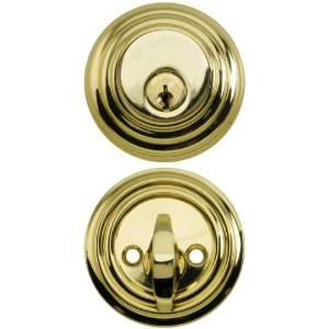   Profile Deadbolt Polished Brass with 2 3/4 Backset.