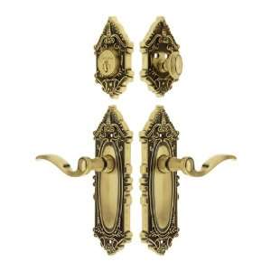   with Bellagio Levers Keyed Alike in Antique Brass with 2 3/8 Backset