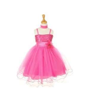   Fuchsia Sequin Tulle Ballerina Style Dress (6): Everything Else
