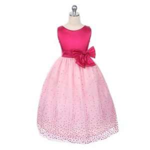   to Pink Sparkle Flocked Tulle Dress Size 12   Sf3720 