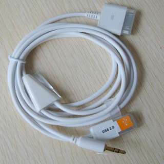 5mm Car AUX Audio USB Dock Cable for iPod iPhone 3G 4  