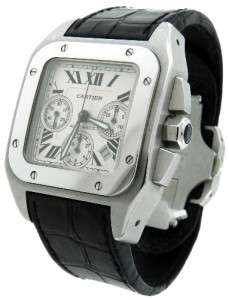 Mens Carties Santos 100 XL 2740 Automatic Chronograph Date Watch 