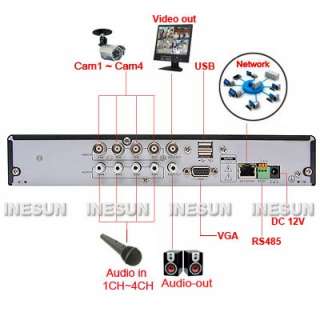   Video&Audio H.264 CCTV Network DVR Mobile Phone IE View w/VGA  