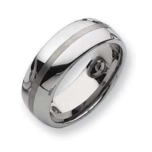  Tungsten 8mm and Polished Band TU134 9.5 Jewelry