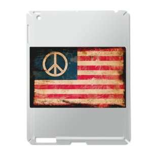  iPad 2 Case Silver of Worn US Flag Peace Symbol 