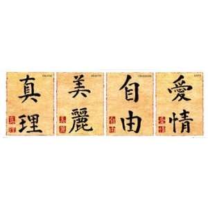  Chinese Characters   Poster (36x11.75)