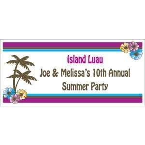  Island Luau Personalized Banner: Toys & Games