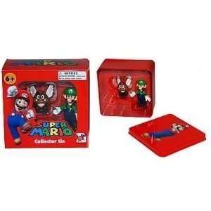   Nintendo Super Mario: Luigi & Paragoomba Figure Tin Set: Toys & Games
