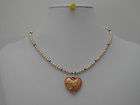 17 1/2 925 STERLING SILVER GENUINE PEARL & CLOISONNE P