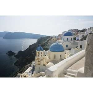  Santorini Blue Domes Wall Mural