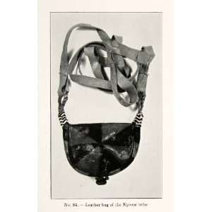  1930 Print Leather Bag Purse Kpwesi Tribe People Liberia 