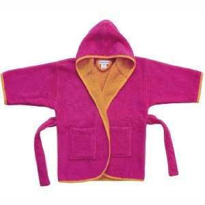  Two Tone Terry Cover Up Hooded Robe   Pink/Orange   Large 