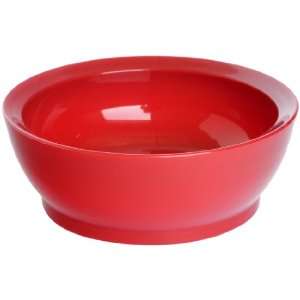 CaliBowl Non Spill 28 Ounce Low Profile Bowl with Non Slip Base, Red 