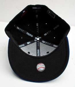 Atlanta Braves Black On Blue with White All Sizes Cap Hat by New Era 