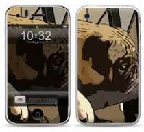 Gift Ideas for Pug Lovers   GLOOMY PUG Design Apple iPhone 3G/3GS 8GB 