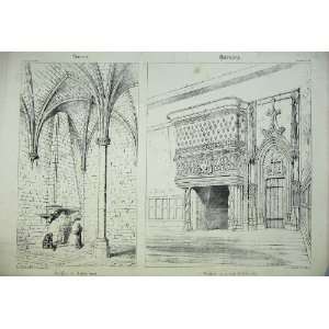  France Architecture Noyon Bovrges Fireplace Hotel C1875 