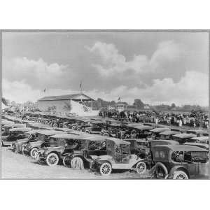    Early model automobiles,fairgrounds,Owosso,MI,1920