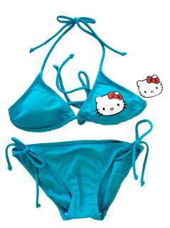 Hello Kitty Swim Triangle Bikini Set Top&Bottom Blue  