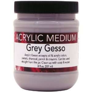  Art Advantage 8 Ounce Acrylic Gray Gesso Arts, Crafts 