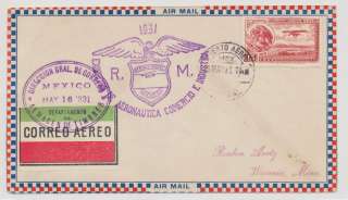 hk32 Mexico Air Exposition Mexico Air Port 16 May 1931 Pretty cover 