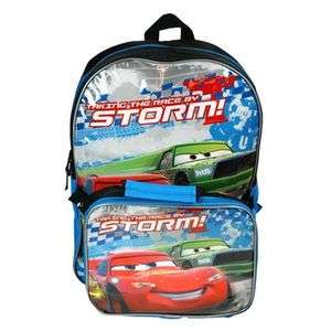   Lightning Mcqueen School 16 Backpack +Insulated Lunch Bag NEW  