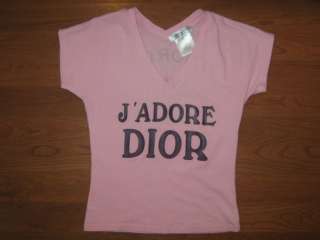 AUTH Christian Dior JADORE Logo Tee Shirt Top Tank S  