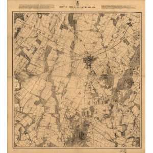  Civil War Map Battle field of Gettysburg.: Home & Kitchen