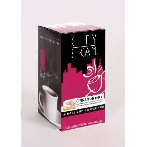  City Steam 17621 Cinnamon Roll Single Cup Coffee Pods, 18 