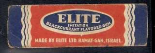 Judaica Israel Old Vintage Chewing Gum Wrapper Elite 10  