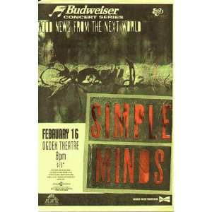  Simple Minds Denver Original Concert Poster 1995: Home 