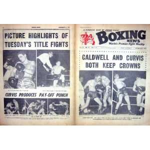    BOXING 1961 JOHN CALDWELL CURVIS MICK LEAHY HALIMI