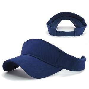   DELUXE BRUSHED COTTON SPORTS VISOR NAVY HAT CAP HATS: Everything Else