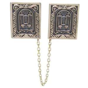  Silver Plated Torah Scroll Tallis Clip 