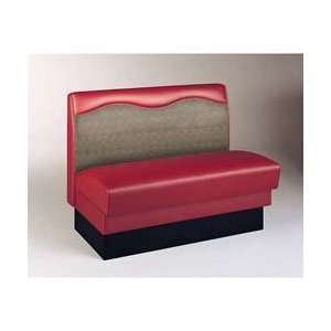   Aspen Upholstered Double Booth Seat with Wavy Toproll