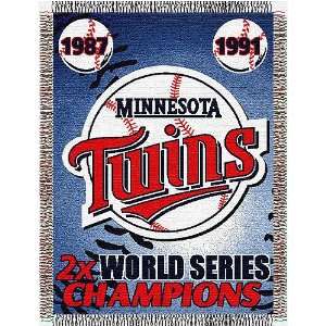 Minnesota Twins World Series Commemorative Woven MLB Tapestry Throw by 