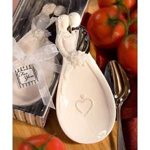 Bride and groom design spoon rest:  Kitchen & Dining