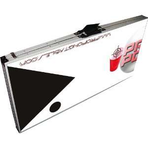 Classic white logod folding beer pong table:  Kitchen 