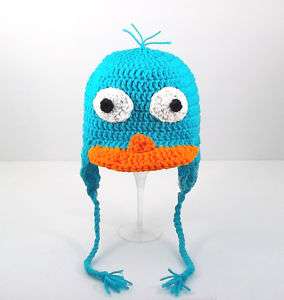 Perry the Platypus Earflap Hat Phineas & Ferb Send Size  