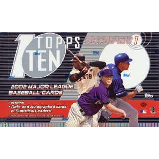  2002 Topps Top Ten Baseball HOBBY Box   24P: Sports 