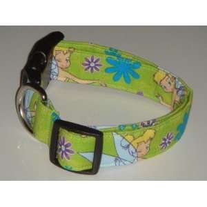   Green Flowers Tinker Bell Fairy Large 1 Dog Collar 