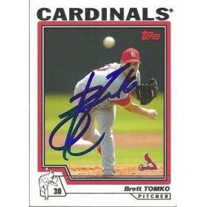  Brett Tomko Signed St. Louis Cardinals 2004 Topps Card 