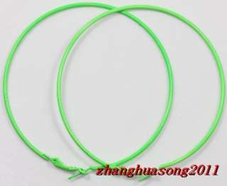 12pcs jewelry fluorescence color Circle Basketball Wives Hoop Earring 