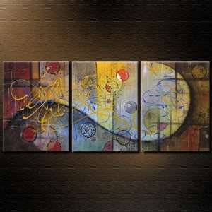   : Oil Painting Wall Art on Canvas   Abstract PTG3004: Home & Kitchen