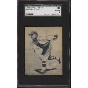  1934/36 Batter Up BB #99 Ray Benge SGC 50 VGEX 4   Sports 