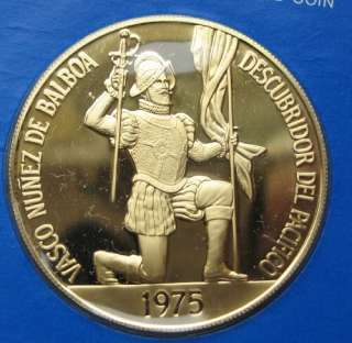 1975 PANAMA 500 BALBOA GOLD PROOF COIN ORIGINAL  