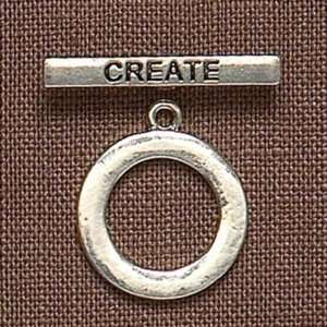 Blue Moon Reflections Metal Toggle Clasps Circle Create Antique Silver 