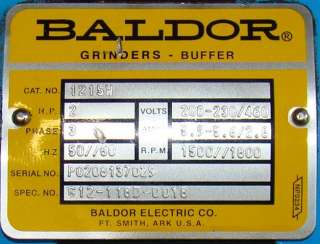 Baldor Model 1215W 2HP 10 Pedestal Grinder & Control  